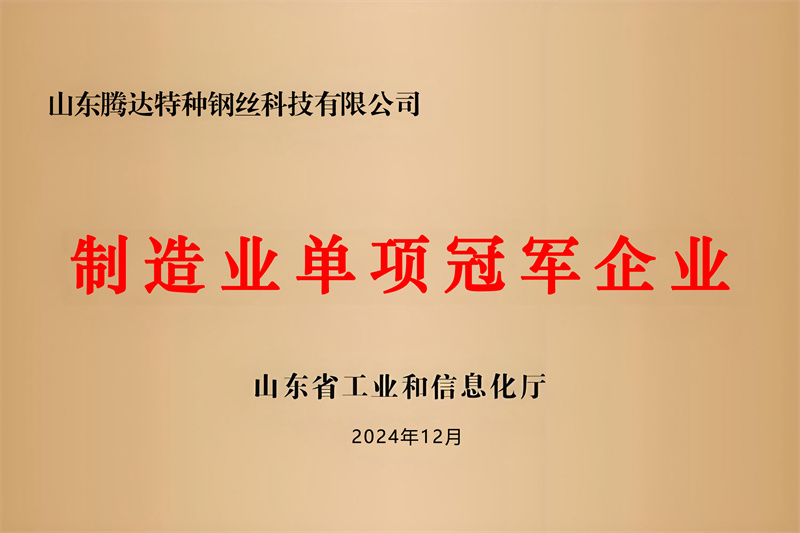 制造业单项冠军企业